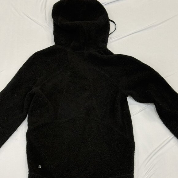 Lululemon Fleece Full-Zip Hoodie – Black – Size 6 - Picture 2 of 2